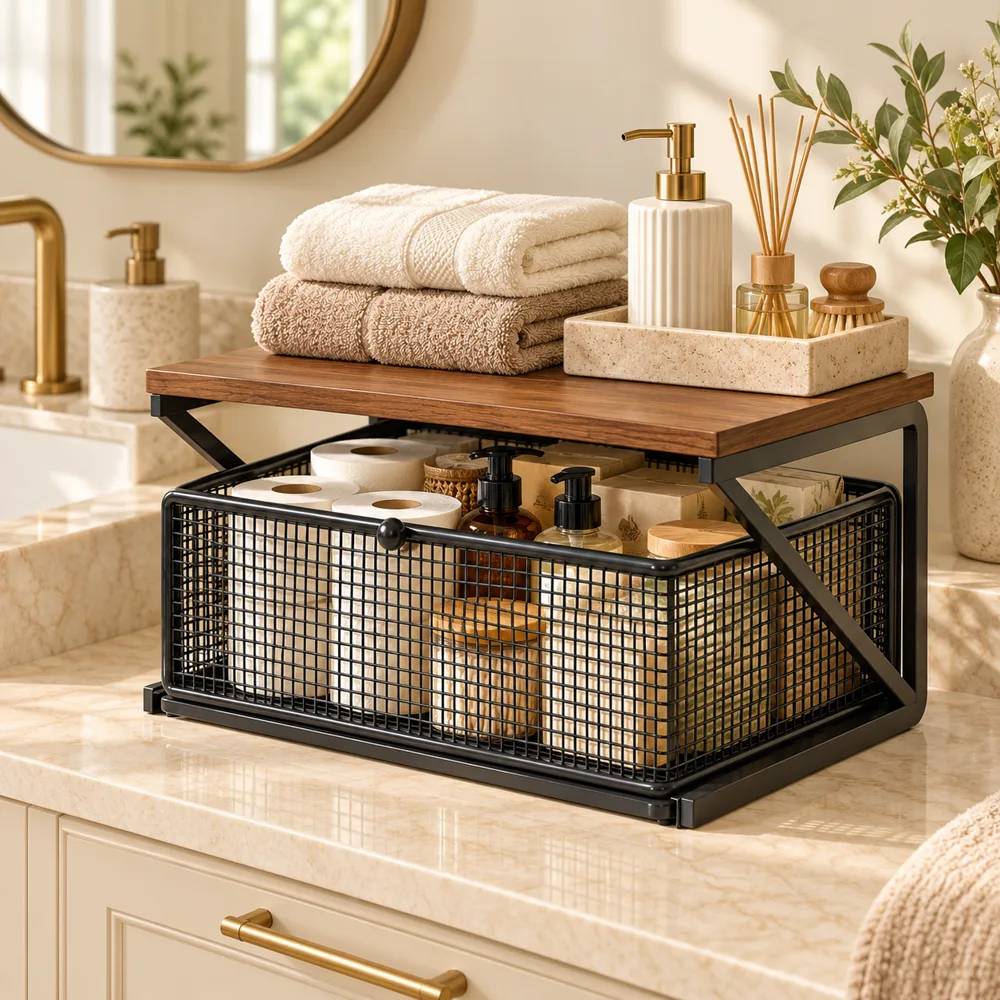 Coffee Station Drawer Stand Single Shelf — Form and function