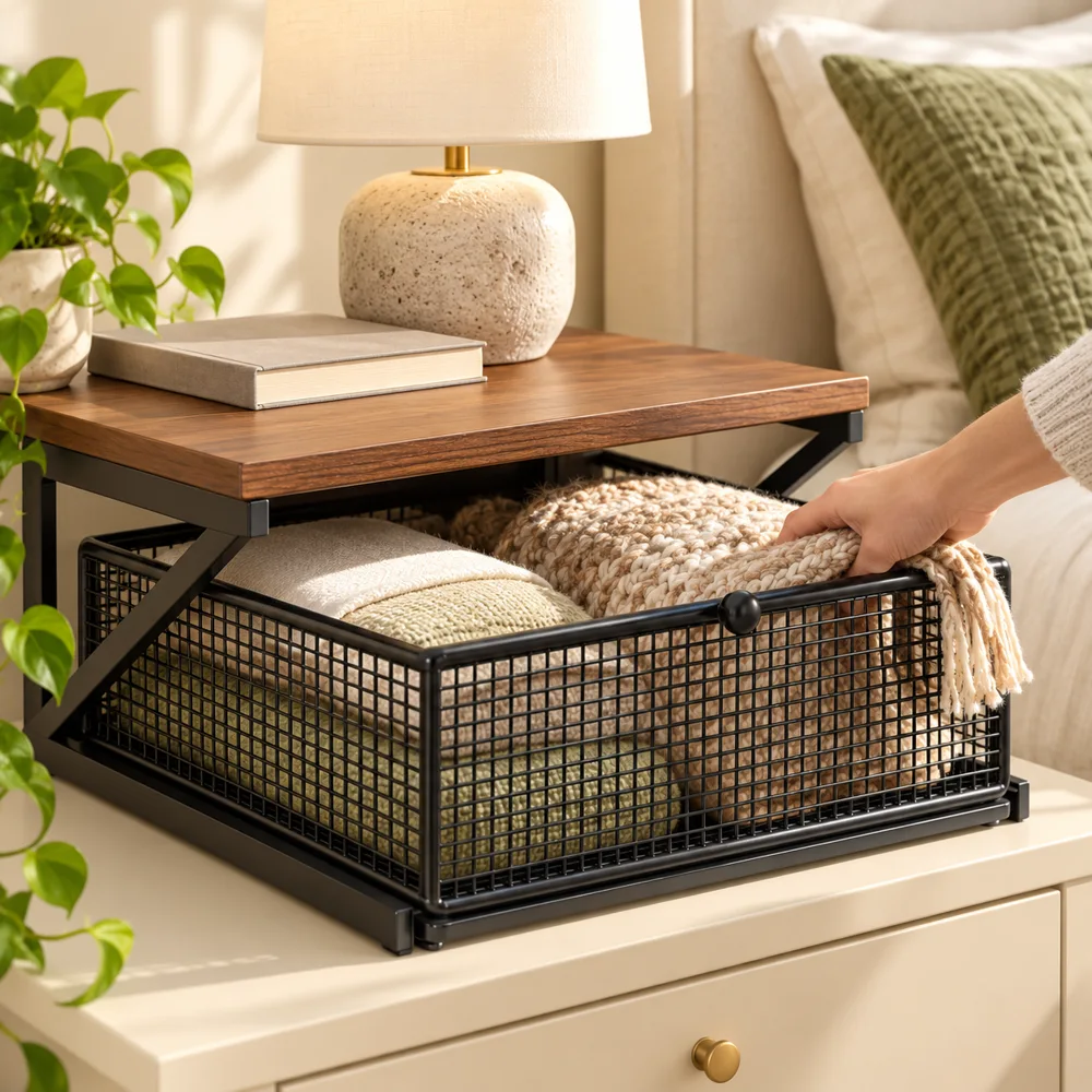 Coffee Station Drawer Stand Single Shelf close view