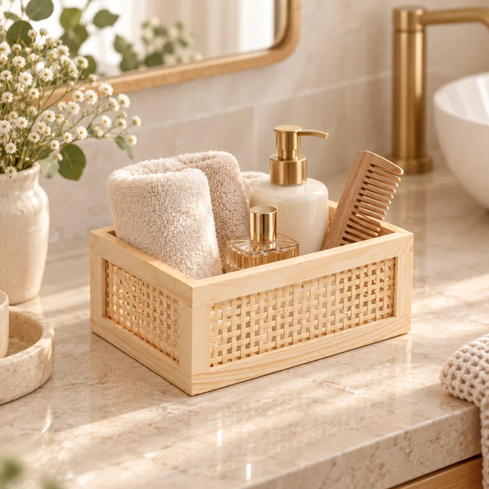 Natural Woven Mini Storage Tray — Form and function