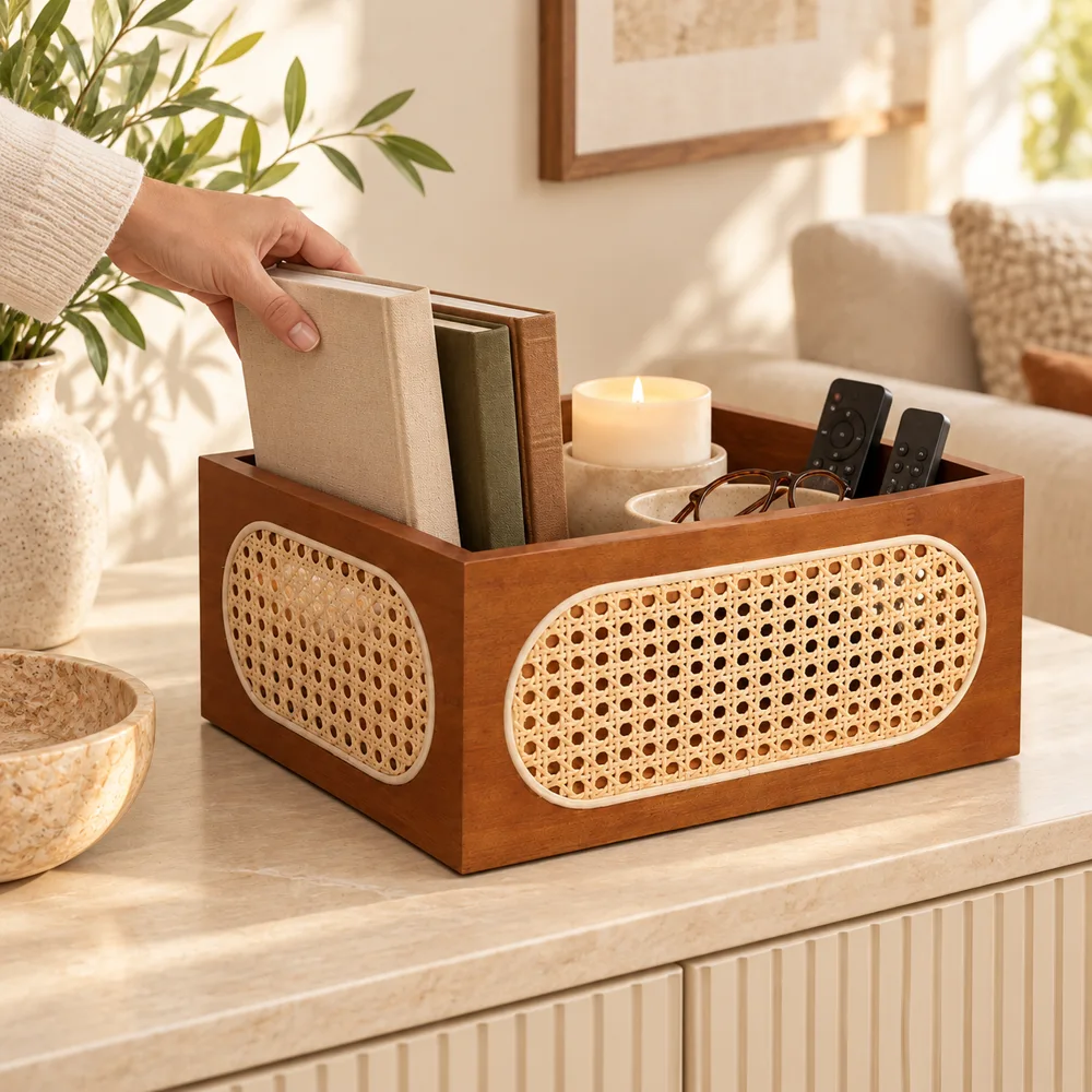 Vintage Open Storage Basket — Everyday setup