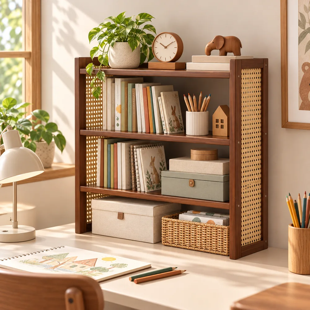 Vintage Pegboard Desktop Shelf (2 Tiers & 35 cm) — Form and function