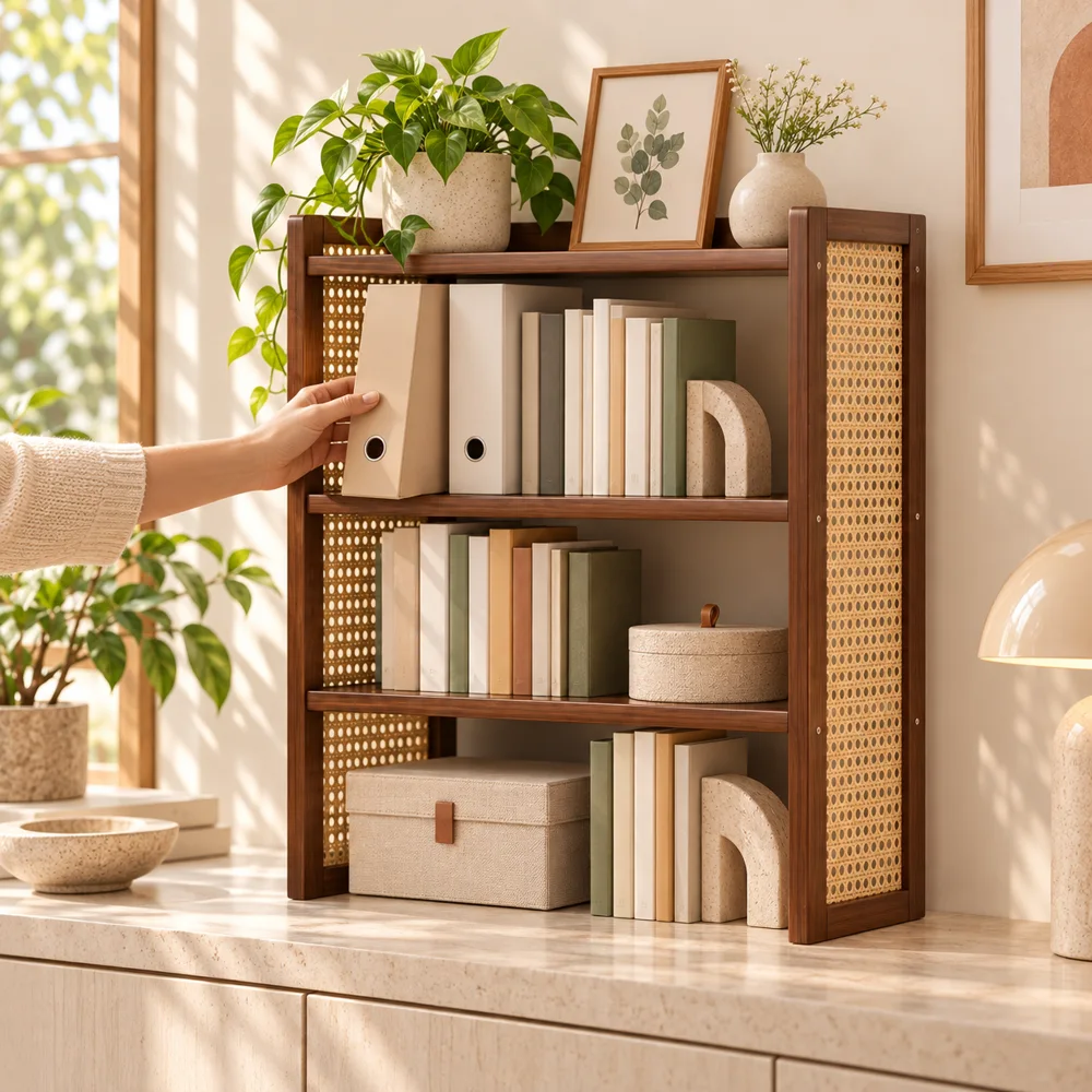 Vintage Pegboard Desktop Shelf (2 Tiers & 35 cm) detail