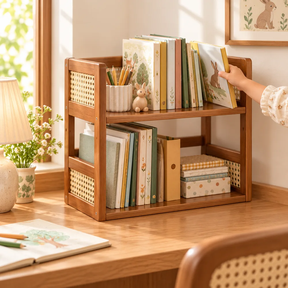 Vintage Open Book Organiser (2 Tiers & 40 cm) — Form and function