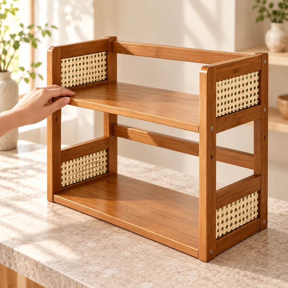 Vintage Open Book Organiser (2 Tiers & 40 cm) — Ready for your space