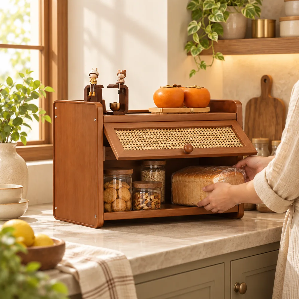 Tea room Woven door Cup Cabinet (2 Tiers & 30 cm) close view
