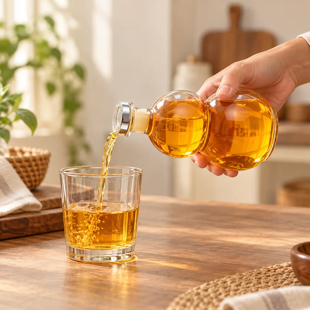 Double Gourd Glass Bottle close view