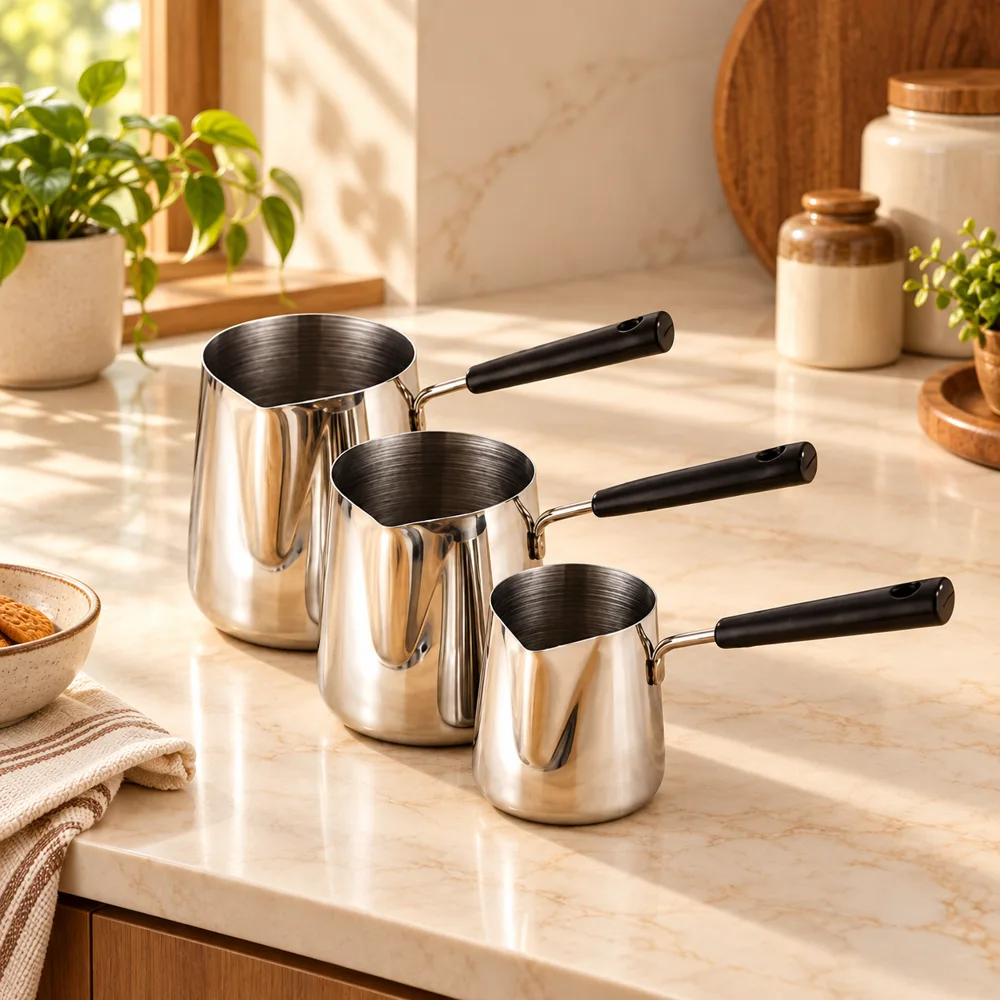 Stainless Steel Handle Pot styled view