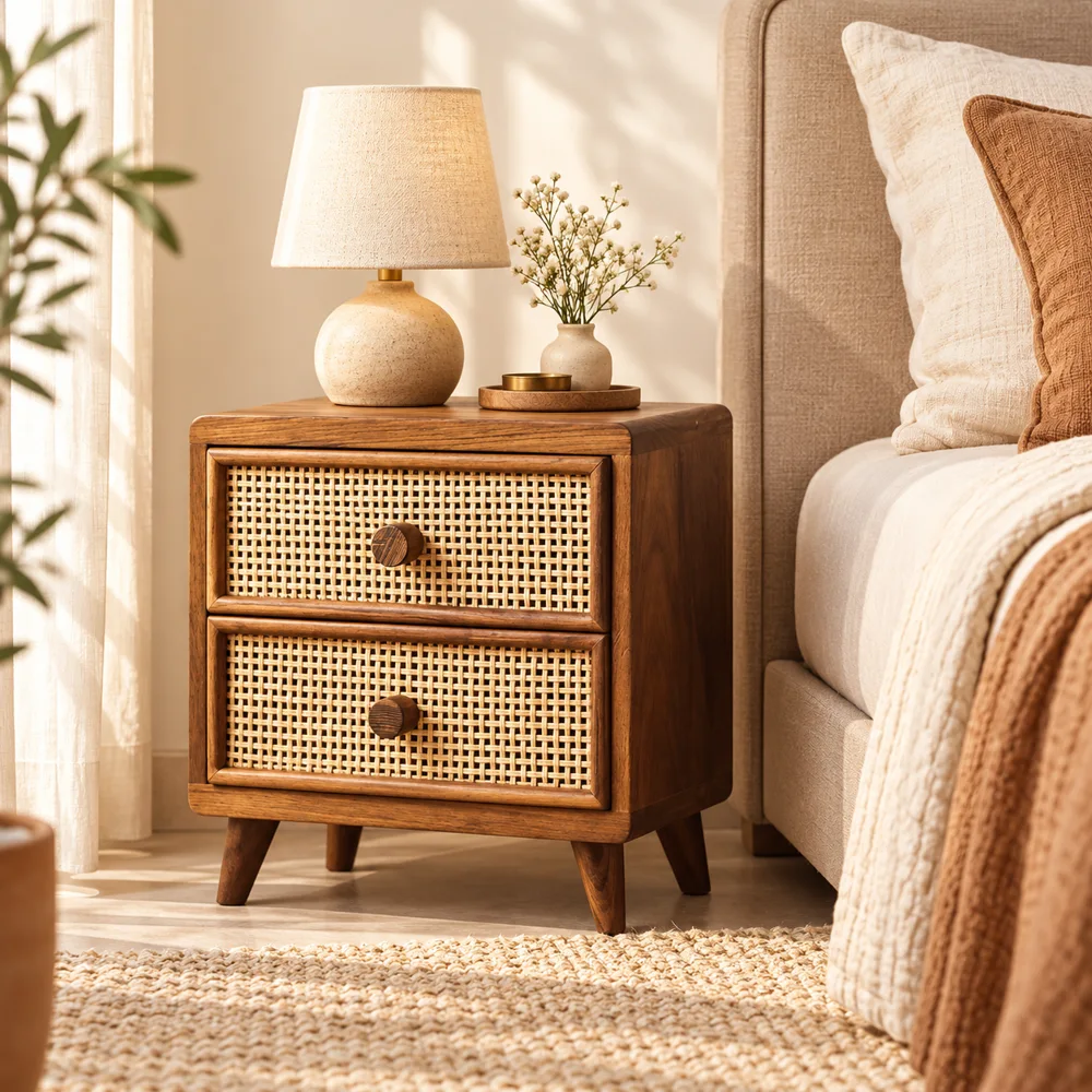 Vintage Rattan Drawer — Form and function