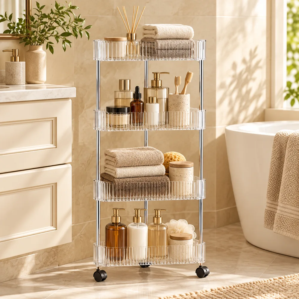 Acrylic Storage Cart close view