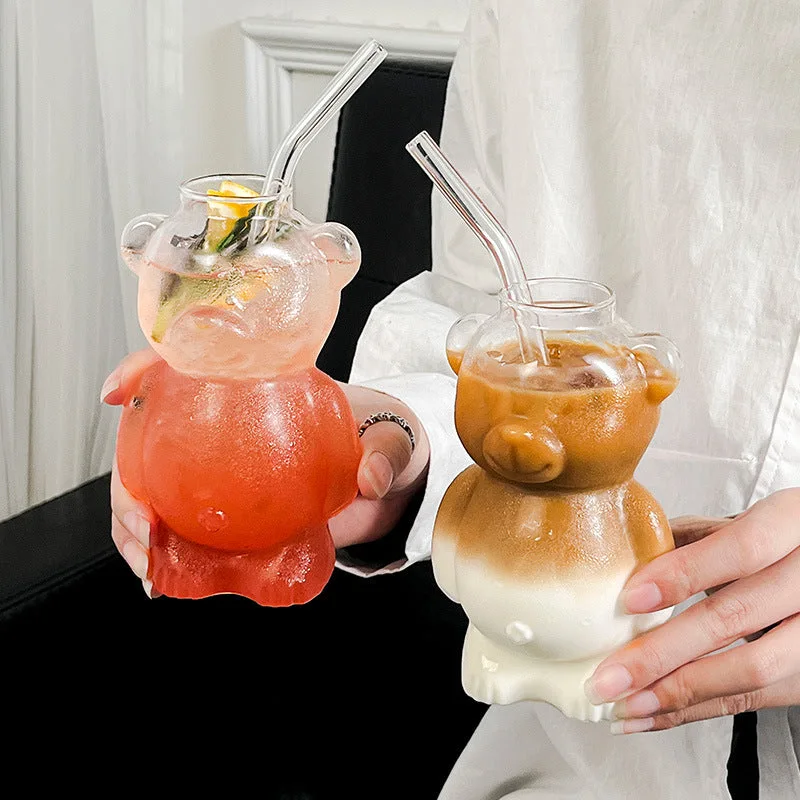 Cute Bear Glass Cup — Ready for your space