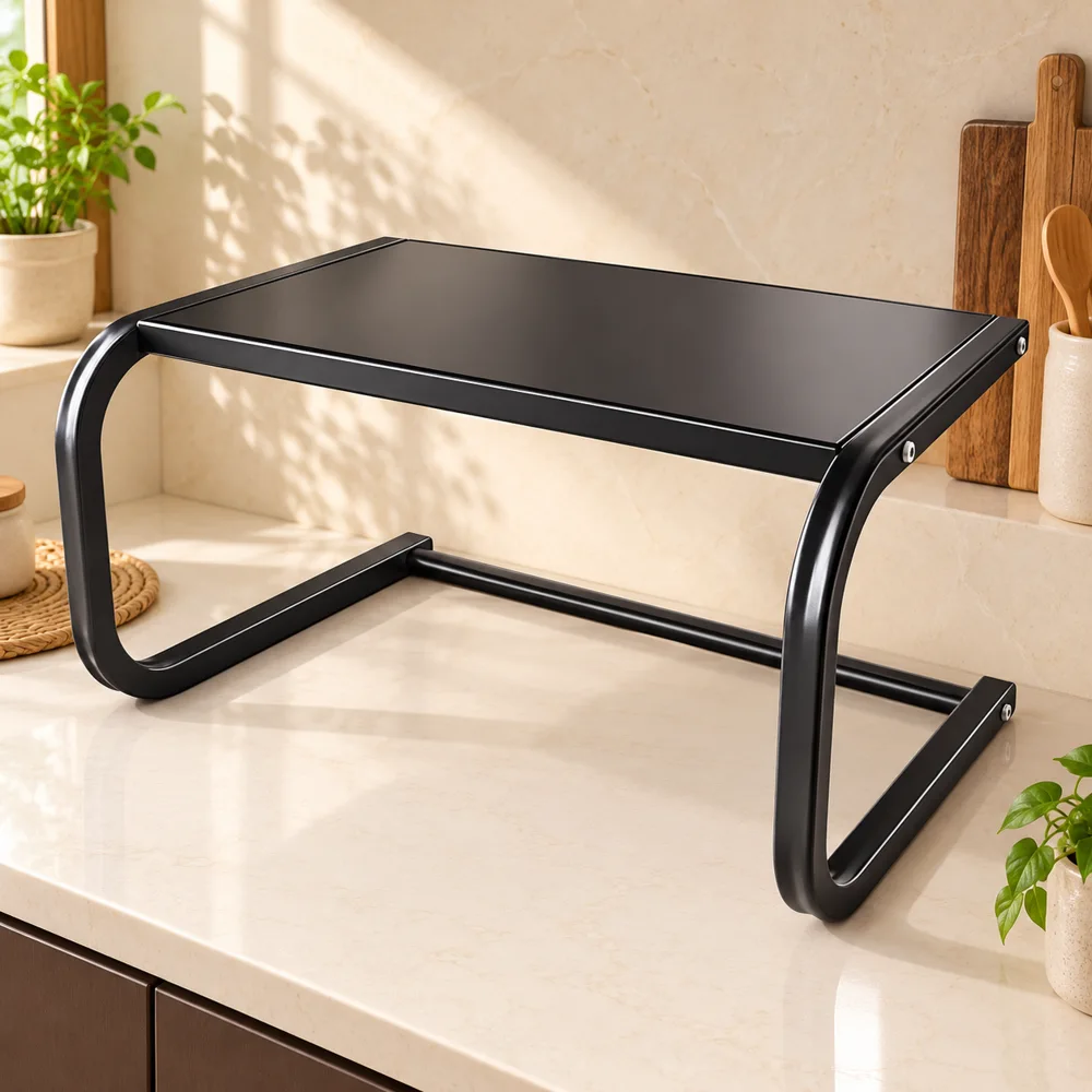 Microwave Shelf Rack styled view