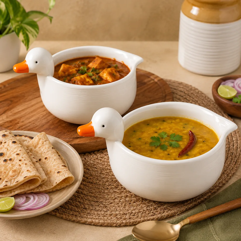 Duck Delight Serving Bowl — Everyday setup