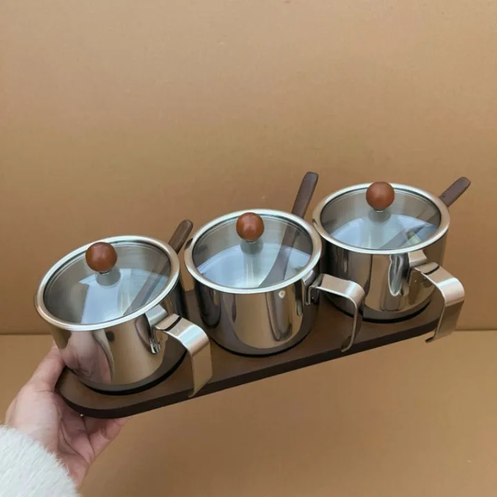 Stainless Steel Seasoning Jar Set — Everyday setup